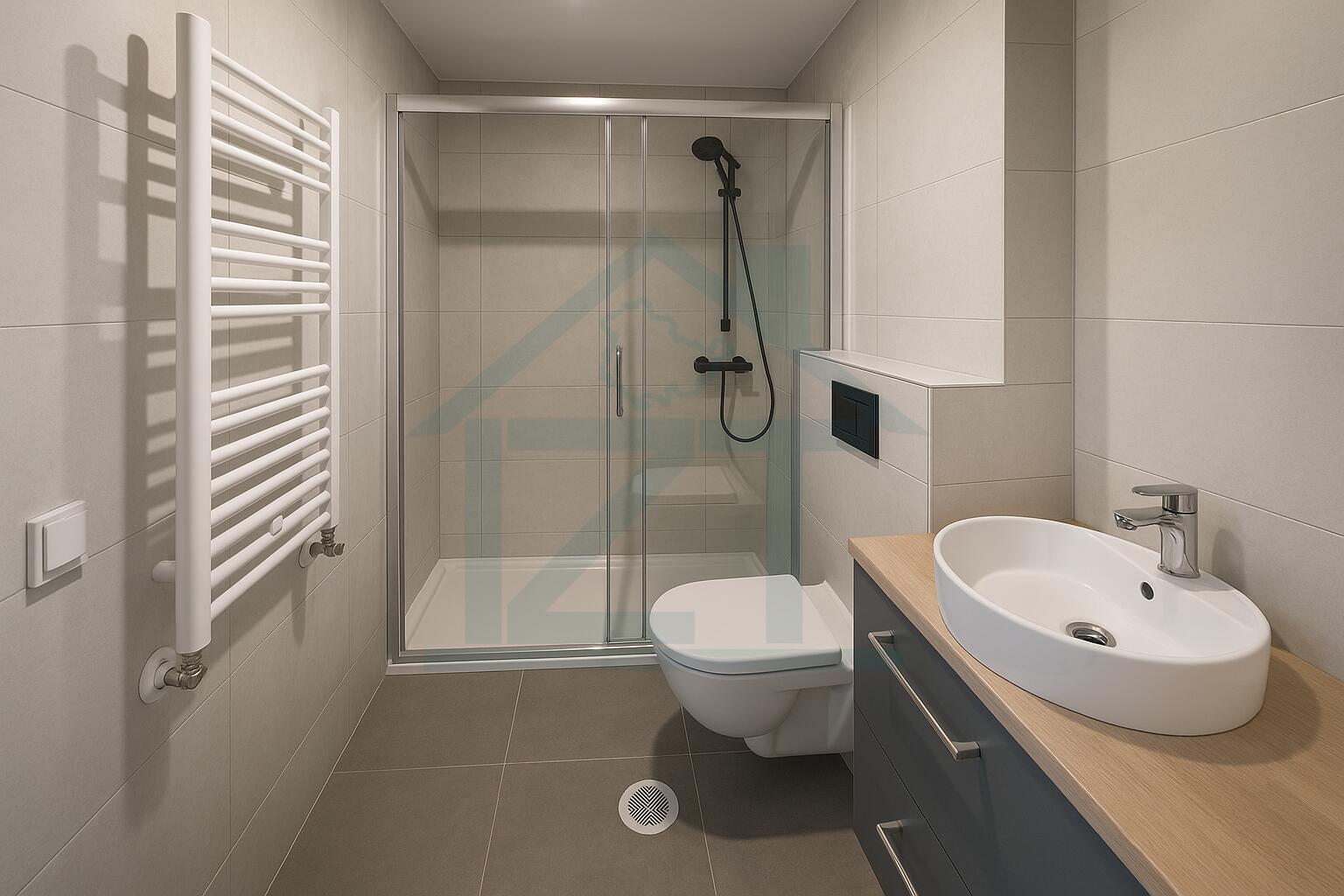 Modernes Badezimmer mit klaren Linien (2)