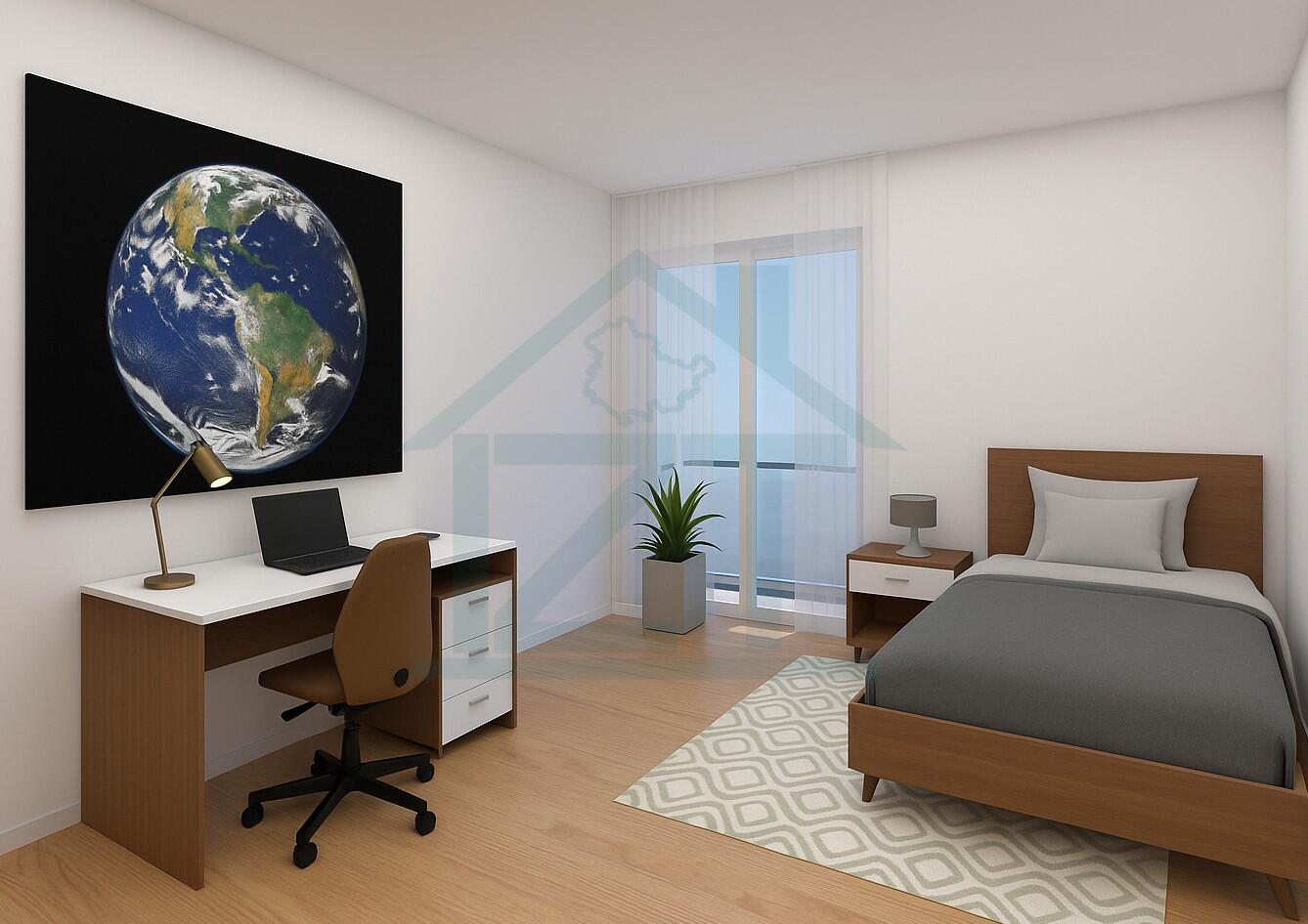 Modern Schlafzimmer mit Home-Office-Ecke (2)