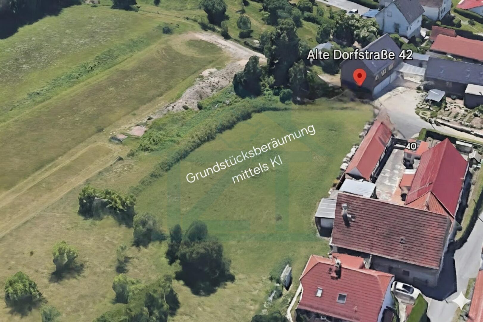 Grundstück ohne Gebäude (KI)