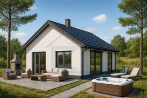 Modernes Haus in Naturlandschaft (1)