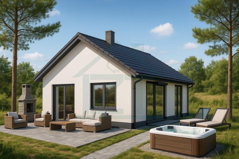 Modernes Haus in Naturlandschaft (1)