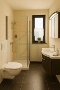 Elegantes Badezimmer mit modernen Akzenten