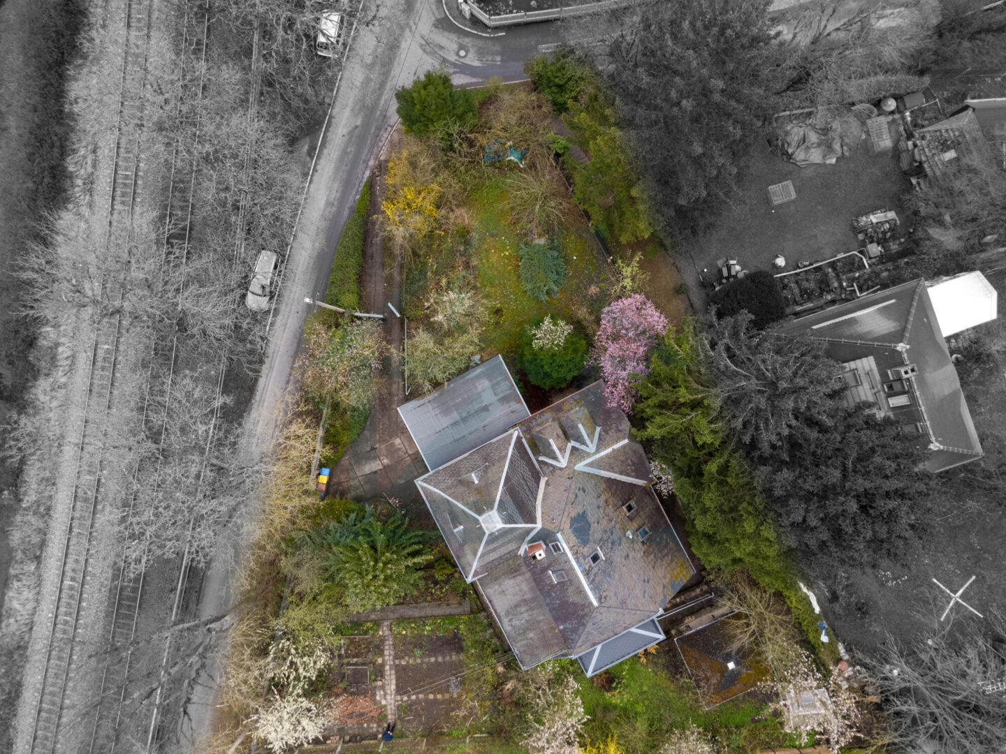 Drohnenaufnahme Grundstück