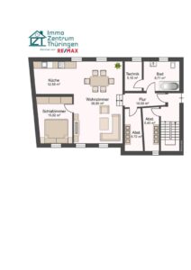Grundriss, Wohnung 2
