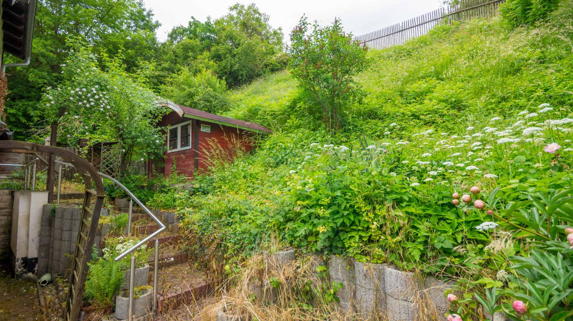 Garten mit Gartenhaus