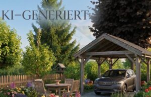 Garten mit Carport