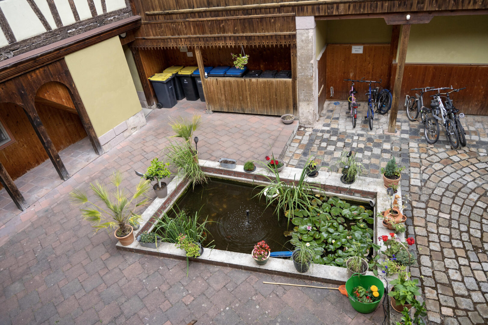 Teich im Innenhof