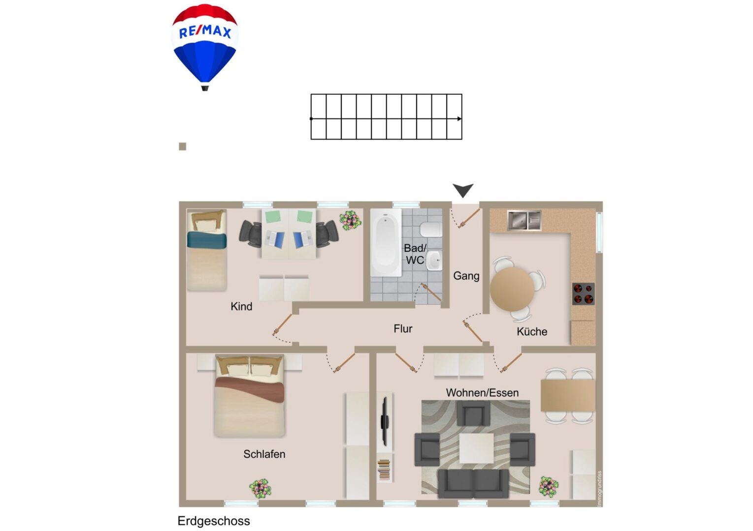 Grundriss ganze Wohnung