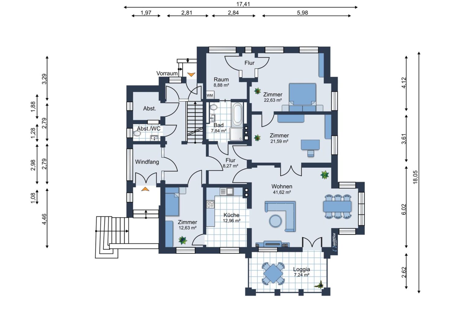 Grundriss Wohnung EG