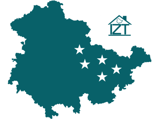 Immozentrum Thüringen - Karte - Logo - Sterne